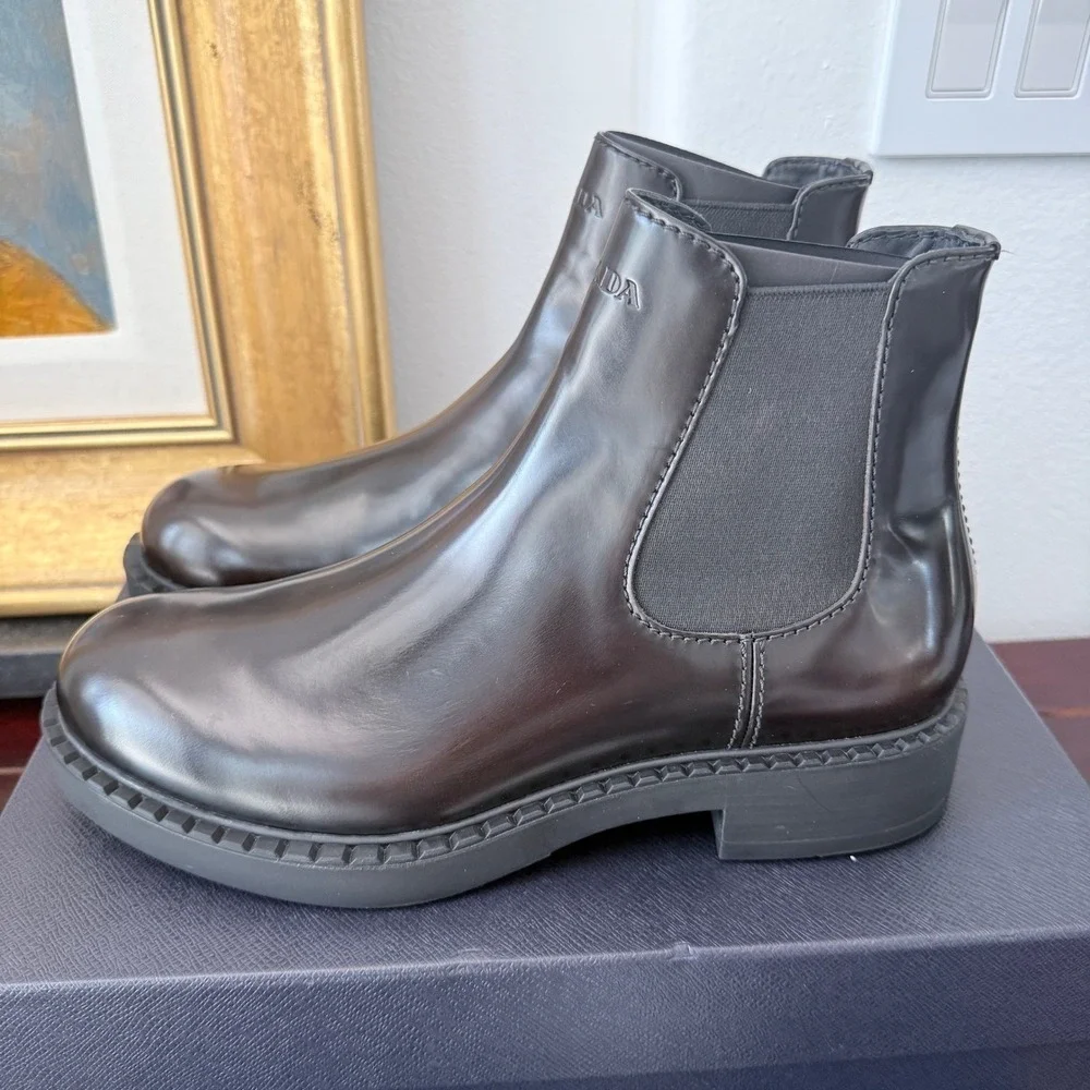 Prada spazzolato leather